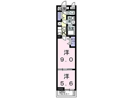 フォレスタ・和歌浦(1K/1階)の間取り写真