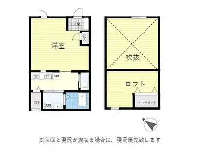 プロスペリタ羽田(ワンルーム/1階)の間取り写真