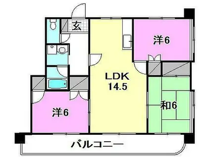 UTARA HOUSE(3LDK/1階)の間取り写真