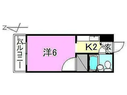 大澤ビル(1K/3階)の間取り写真