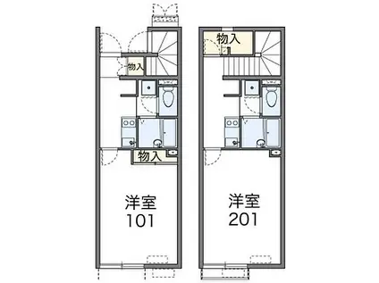 レオネクストシメオン(1K/2階)の間取り写真