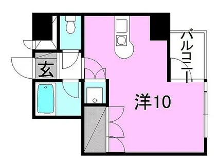サンライズ豊坂(ワンルーム/4階)の間取り写真