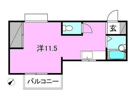 ラウンドストーン枝松(ワンルーム/2階)の間取り写真