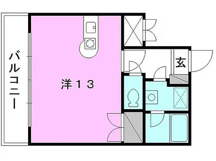 サンライズ豊坂(ワンルーム/3階)の間取り写真