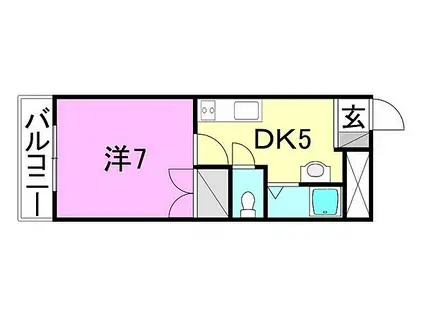 メゾン・ド・SHIMIZU(1DK/3階)の間取り写真