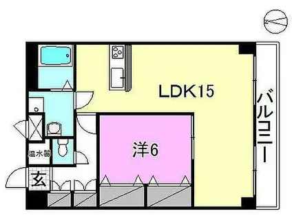 カローラ宮田(1LDK/2階)の間取り写真