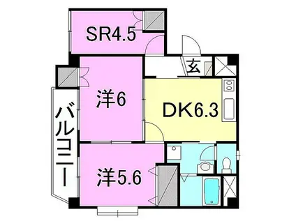 M&P 7(2SDK/5階)の間取り写真