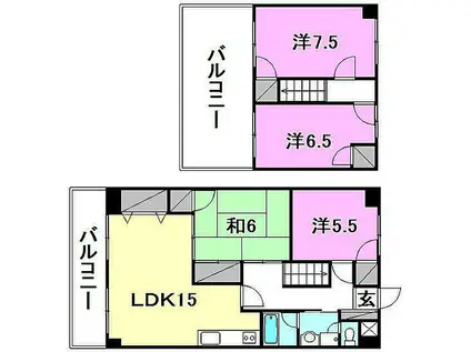 グランジュール(4LDK/8階)の間取り写真