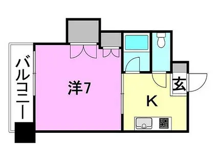 ジョイフル東野(1K/2階)の間取り写真