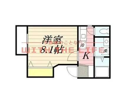 リブレア宮ノ陣(1K/2階)の間取り写真