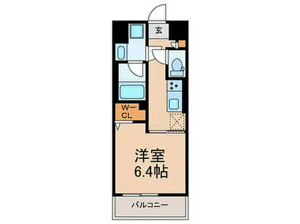 H&K KASHIWA HILLS(1K/2階)の間取り写真