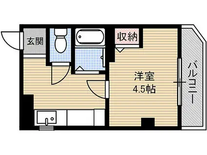 スミエール21(1K/1階)の間取り写真