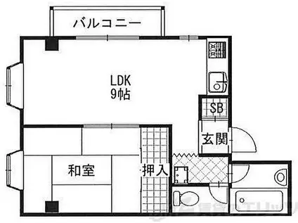 シティコーポ沢良木(1LDK/2階)の間取り写真