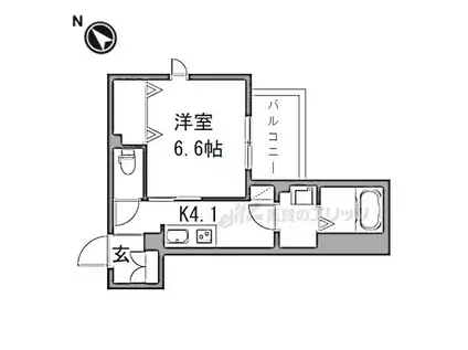 エアフォルク河原(1K/2階)の間取り写真