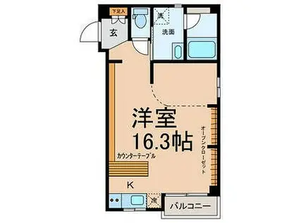 名鉄名古屋本線 栄生駅 徒歩10分 4階建 築8年(ワンルーム/4階)の間取り写真