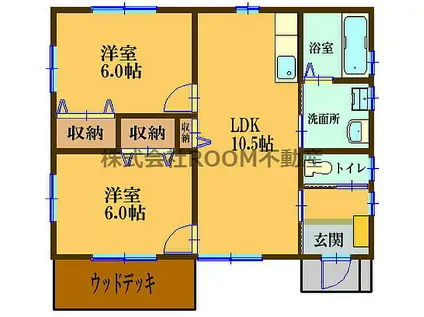 JR日豊本線 三股駅 徒歩15分 1階建 築5年(2LDK)の間取り写真