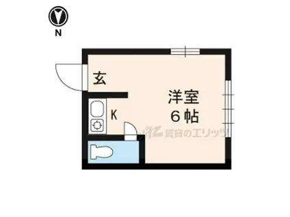 阪急京都本線 西院駅(阪急) 徒歩6分 4階建 築48年(ワンルーム/4階)の間取り写真