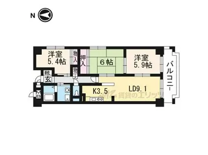 アネックス(3LDK/2階)の間取り写真