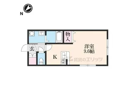 JR草津線 三雲駅 徒歩71分 2階建 築2年(ワンルーム/1階)の間取り写真