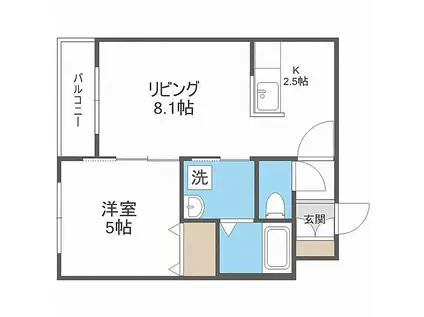 MTガーデンイースト(1LDK/5階)の間取り写真