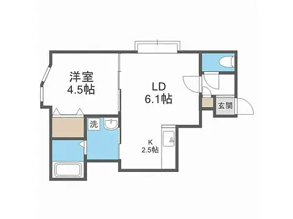 セントニア919A(1LDK/3階)の間取り写真