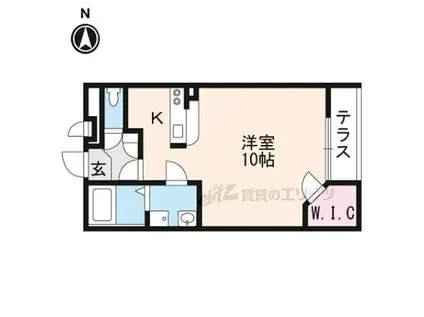 レオネクスト篠山おかのB(1K/2階)の間取り写真