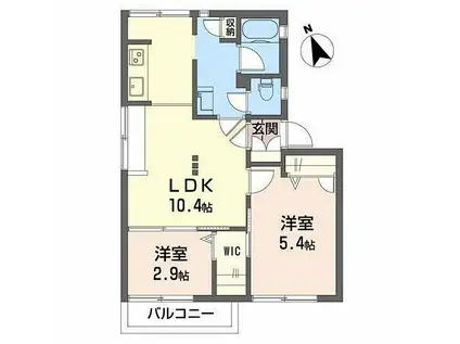 JR紀勢本線 海南駅 徒歩9分 2階建 築36年(2LDK/2階)の間取り写真