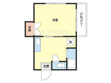 マンションナナヤマ田尻(1K/2階)の間取り写真