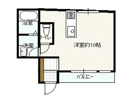 JR山陽本線 加古川駅 徒歩7分 2階建 築7年(ワンルーム/1階)の間取り写真