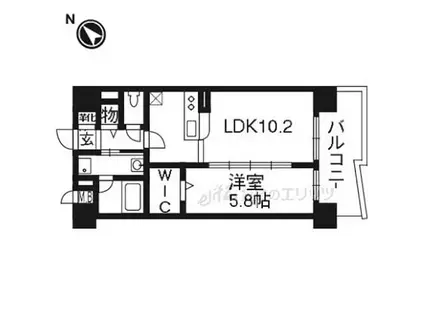 カンマキーノ(1LDK/2階)の間取り写真
