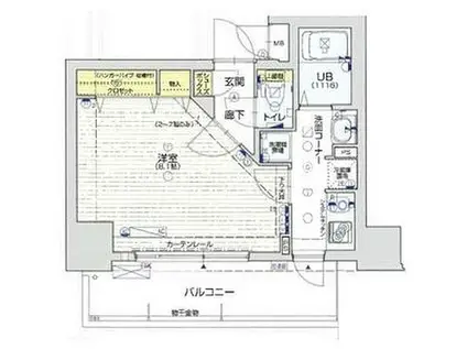 サムティ江坂レガーロ(1K/5階)の間取り写真