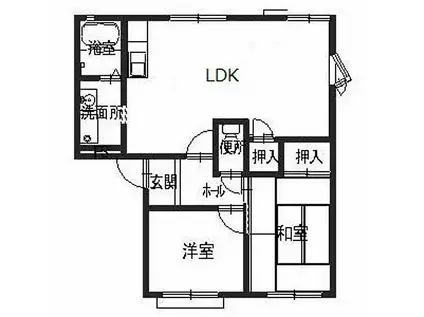 JR山陽本線 網干駅 徒歩24分 2階建 築35年(2LDK/1階)の間取り写真