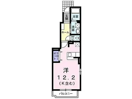 JR中央本線 茅野駅 徒歩10分 2階建 築18年(1K/1階)の間取り写真