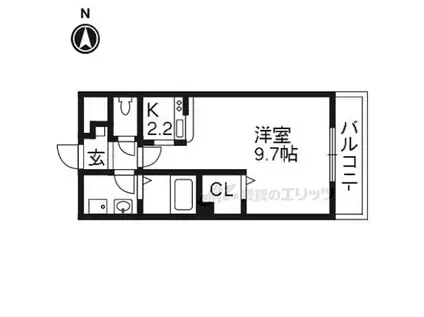 JR片町線(学研都市線) ＪＲ三山木駅 徒歩4分 5階建 築13年(ワンルーム/2階)の間取り写真