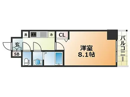 ララプレイスザ・神戸シルフ(1K/11階)の間取り写真