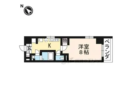 JR東海道・山陽本線 南草津駅 徒歩1分 14階建 築17年(1K/12階)の間取り写真