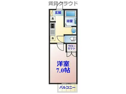 RAPA ARCE(1K/2階)の間取り写真