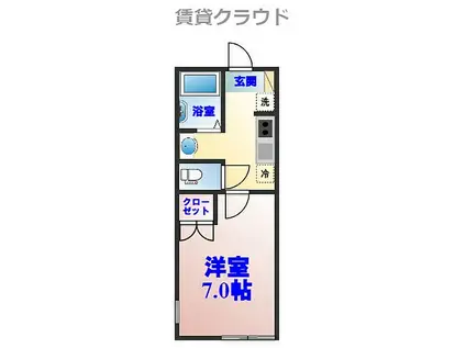 RAPA ARCE(1K/1階)の間取り写真