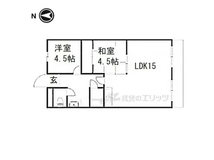 三愛マンション(2LDK/4階)の間取り写真