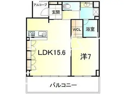 RESIDENCE KIKUZAKA(1LDK/2階)の間取り写真