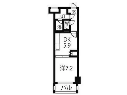 スタジオスクエア大須(1DK/3階)の間取り写真