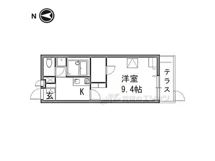 JR関西本線 大和小泉駅 徒歩3分 3階建 築16年(1K/1階)の間取り写真