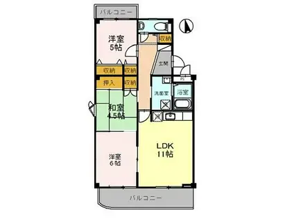 VILLA93(3LDK/2階)の間取り写真