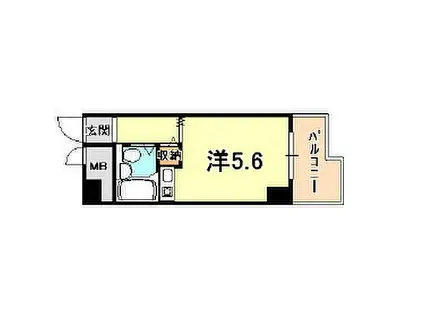 アルテハイム神戸・県庁前(ワンルーム/6階)の間取り写真