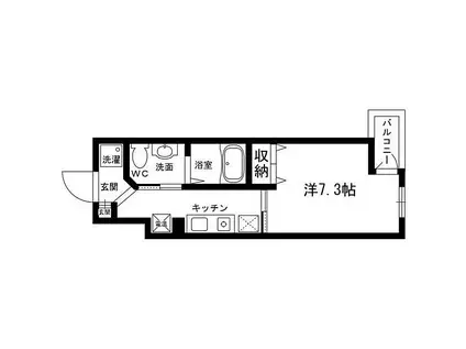 クレアール神戸(1K/9階)の間取り写真