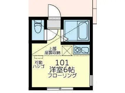 JR横須賀線 保土ケ谷駅 徒歩9分 2階建 築4年(ワンルーム/2階)の間取り写真