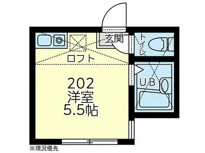 京急本線 金沢文庫駅 徒歩8分 2階建 築6年(ワンルーム/1階)の間取り写真