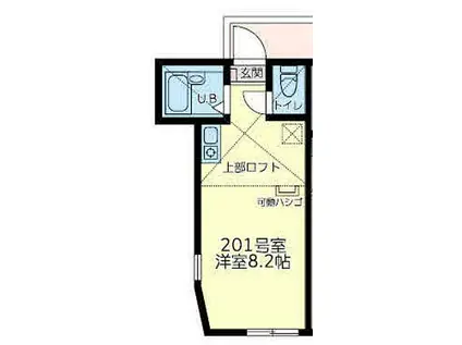 相鉄本線 星川駅(神奈川) 徒歩10分 2階建 築1年(ワンルーム/1階)の間取り写真