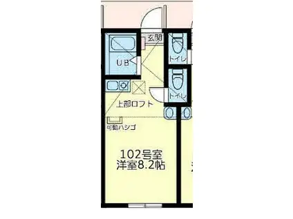 相鉄本線 星川駅(神奈川) 徒歩10分 2階建 築1年(ワンルーム/2階)の間取り写真