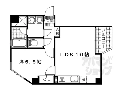 グランコート東野(1LDK/3階)の間取り写真